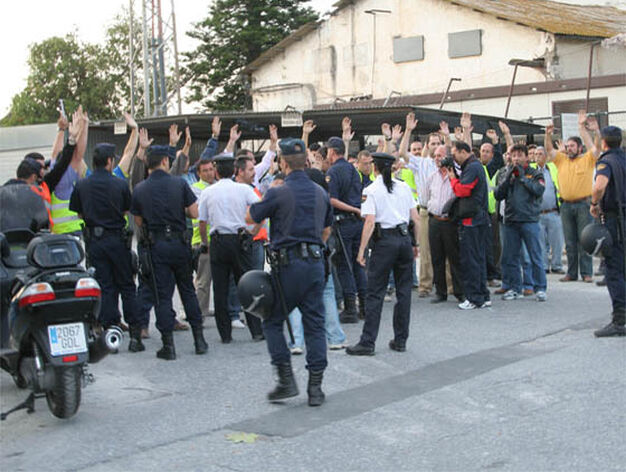 Incidentes en la huelga de transportes en Motril