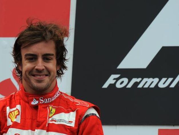 Fernando Alonso, segundo en el Gran Premio de Alemania.

Foto: AFP Photo