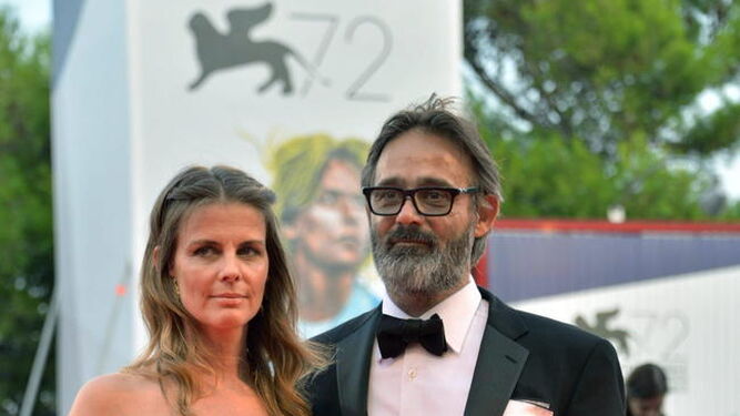 Baltasar Kormakur y su esposa - Festival de Cine de Venecia 2015