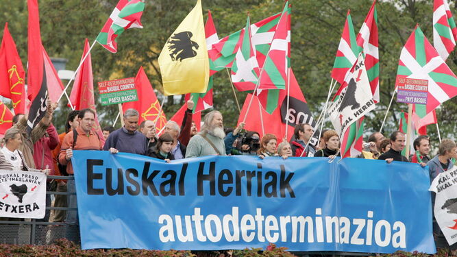 Una manifestación independentista en Euskadi.