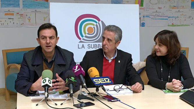 Manuel Lara y Juan Pérez, durante la comparecencia de ayer.