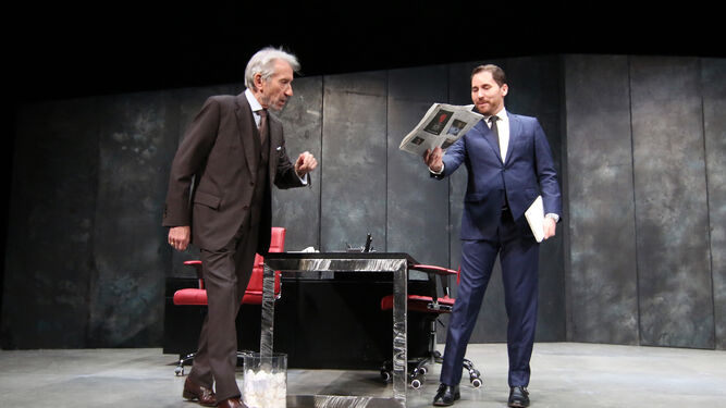 José Sacristán y Javier Godino, el pasado sábado en el Gran Teatro.