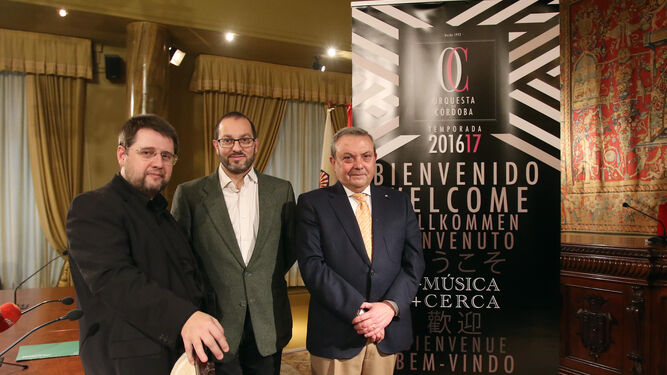 Ramos, Luque y Alcalde, en la presentación del ciclo.