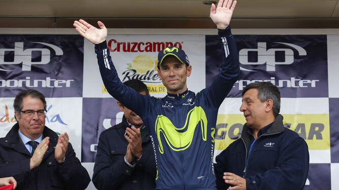 Valverde, en el podio de la Vuelta a Andalucía