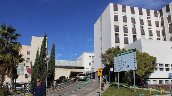 Uno de los accesos al Hospital Reina Sofía.