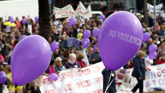 Imagen de archivo de una manifestación contra la violencia machista.