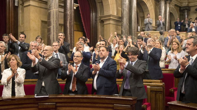 Pleno del Parlamento catalán.