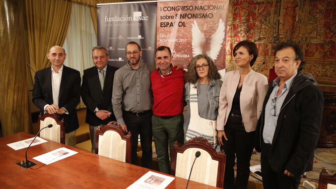 Representantes institucionales, ayer, en la presentación del Congreso de Sinfonismo Español.