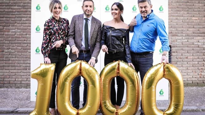 Anna Simón, Frank Blanco, Cristina Pedroche y Miki Nadal, felices con el 1.000.