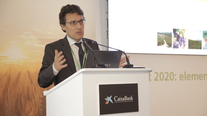 Fernando Miranda, director general del Mapama, durante un momento de su conferencia sobre la PAC post 2020.