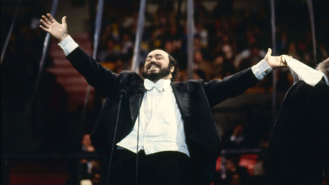 Luciano Pavarotti (Módena, 1935-2007) durante un recital.