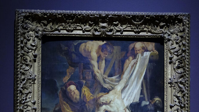 'Prometeo' de Jan Cossiers siguiendo el boceto (abajo) pintado en 1636 por Rubens.