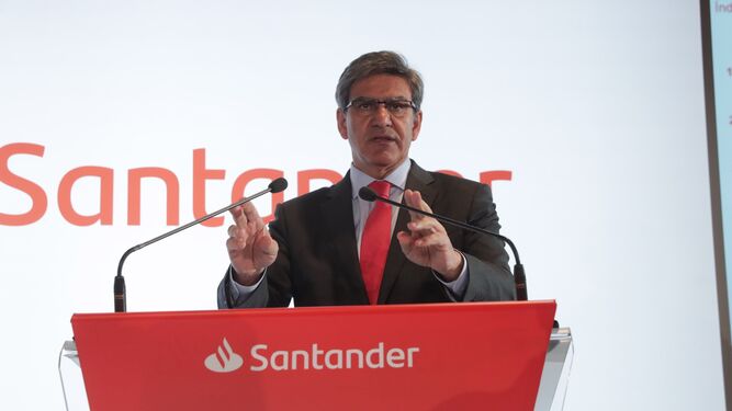José Antonio Álvarez, consejero delegado del Santander, valoró ayer los resultados del primer trimestre.