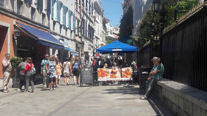 Calle comercial de Gibraltar.