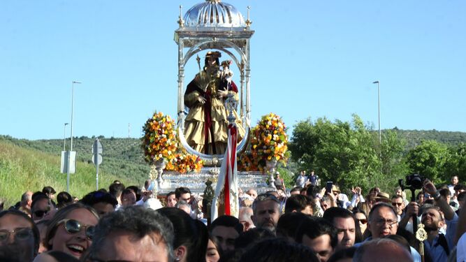 La Virgen de Araceli, en su procesión de bajada a Lucena del pasado fin de semana.