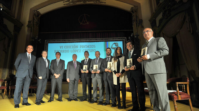 Los premiados por la Fundación Caja Rural del Sur en el Círculo de la Amistad.