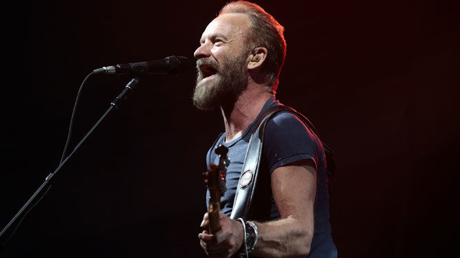 Sting, durante una actuación en Santiago de Chile.