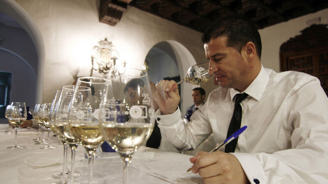 Cata-concurso de vinos genéricos celebrada ayer en la Diputación.