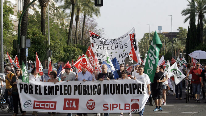 Manifestación convocada en 2016 por la situación laboral.