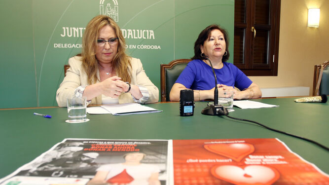 Luna y Fornés, durante la rueda de prensa de ayer en la Delegación del Gobierno de la Junta.