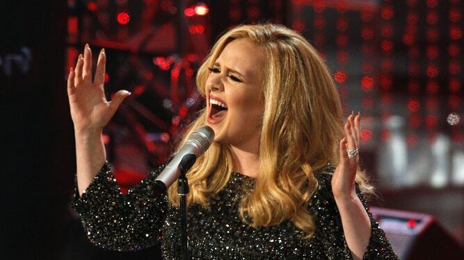 Adele, en pleno concierto.