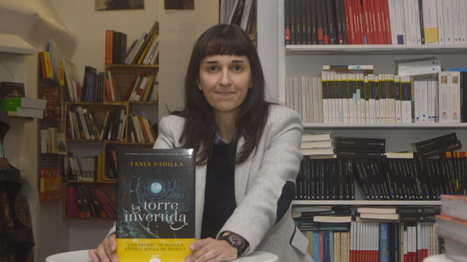 Tania Padilla, ayer, en La República de las Letras antes de la presentación de su novela.