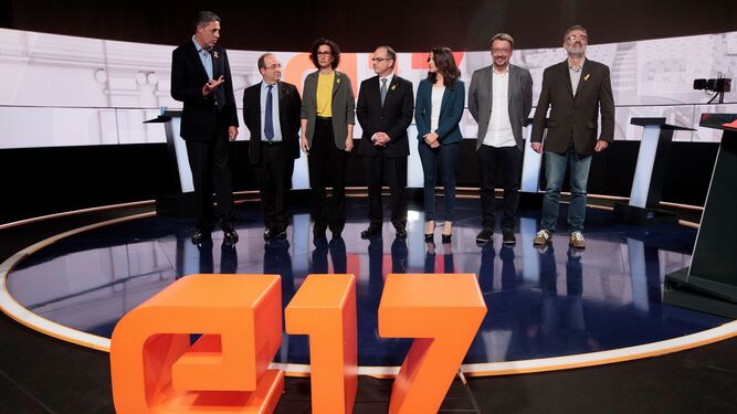 Los candidatos a las elecciones catalanas.