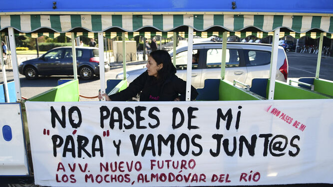 Una protesta en Córdoba a favor del corredor Palma del Río-Villa del Río.