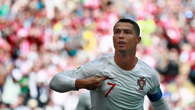Cristiano Ronaldo celebra un gol en el Mundial