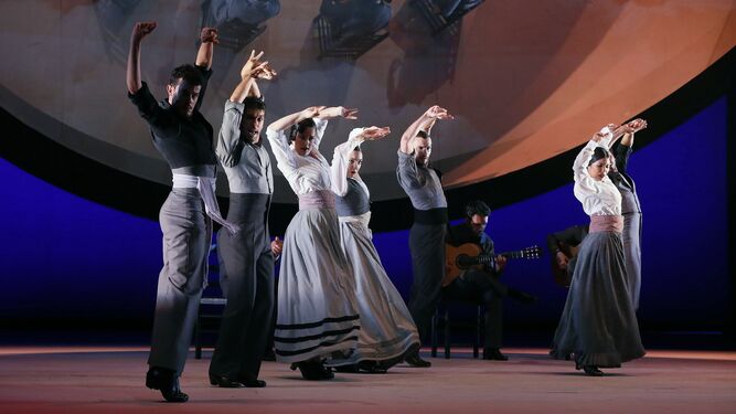 Un instante de la actuación que ofreció el Ballet Flamenco de Andalucía.