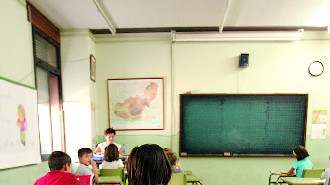 Un grupo de alumnos en una clase.