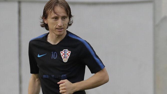 El centrocampista croata Luka Modric, ayer en Sochi.