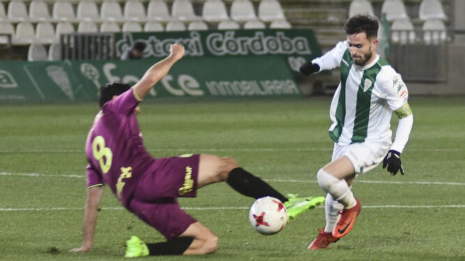 Sebas Moyano, en un partido del curso pasado con el Córdoba B.