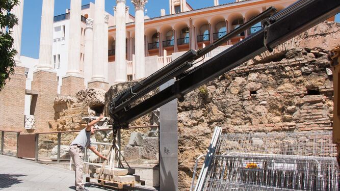 Arrancan los trabajos de rehabilitación en el Templo Romano