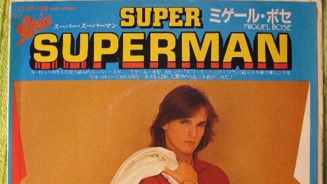 Portada del single de Miguel Bosé en Japón sobre Supermán.
