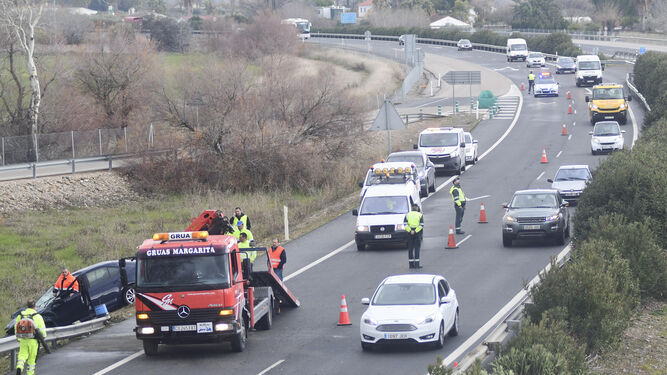 Un accidente en la Autovía de Andalucía.