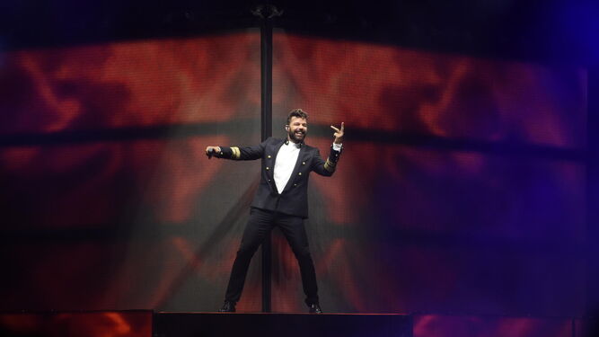 Un momento del espectáculo de Ricky Martin en El Arenal.