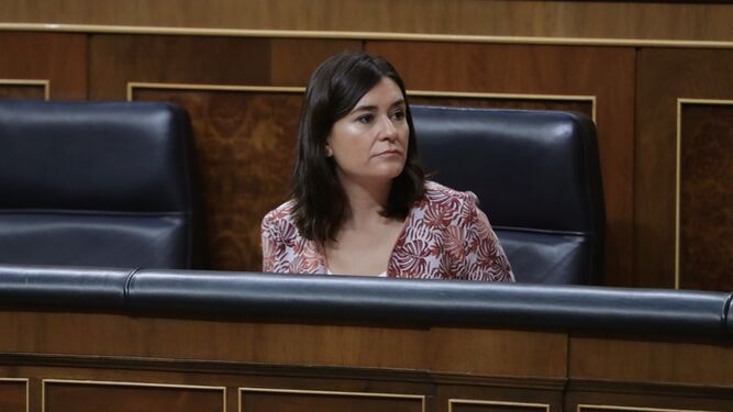 La ministra de Sanidad, Carmen Montón, en el Congreso.