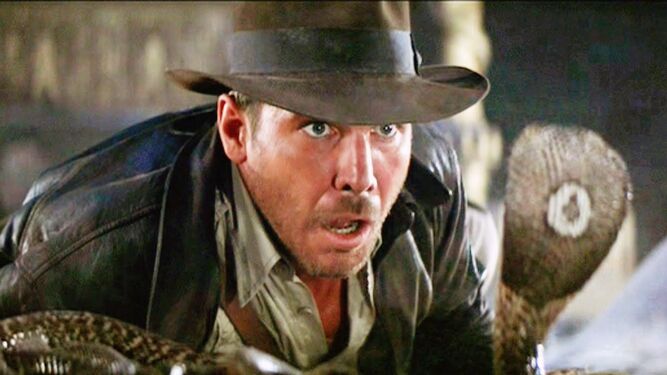 Harrison Ford durante una secuencia de 'Indiana Jones: En busca del arca perdida'.