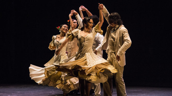 La compañía 'Flamenconautas', creada el año pasado, en el Festival de Jerez.