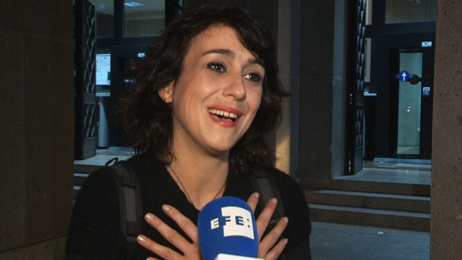 Juana Rivas, esta semana a la salida del Tribunal de Cagliari