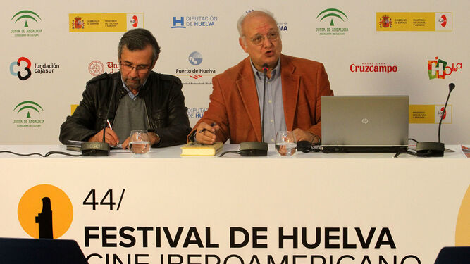 Rafael Terán y Antonio Checa, durante la conferencia de ayer.