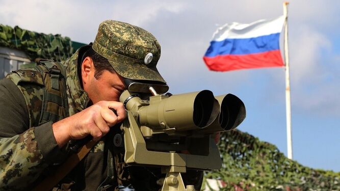 Un militar desplegado en Crimea.