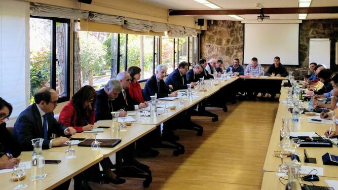 Reunión de la dirección de Navantia con los representantes de los trabajadores, en Madrid