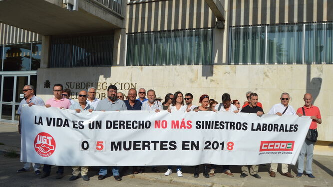 Una de las últimas concentraciones contra la siniestralidad laboral en Córdoba