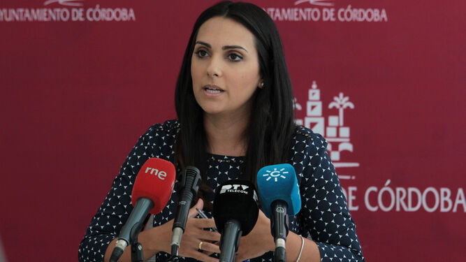 Carmen González, durante una comparecencia.