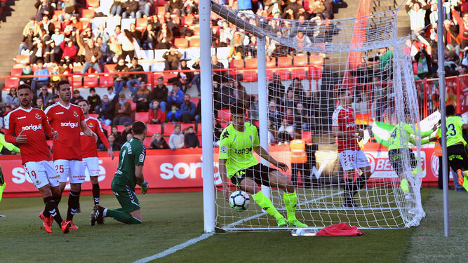 El Córdoba celebra el 0-1 de Aythami, en la visita del pasado curso.