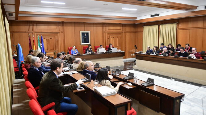 Detalle del último Pleno celebrado por la Corporación municipal del Ayuntamiento de Córdoba.