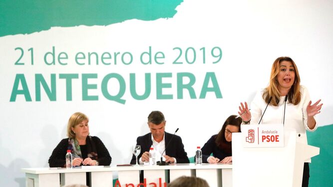 Susana Díaz, en su intervención del Comité Director del PSOE