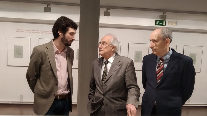 Carlos Martín Aires, Jorge Urrutia y Antonio Piedra, en la exposición